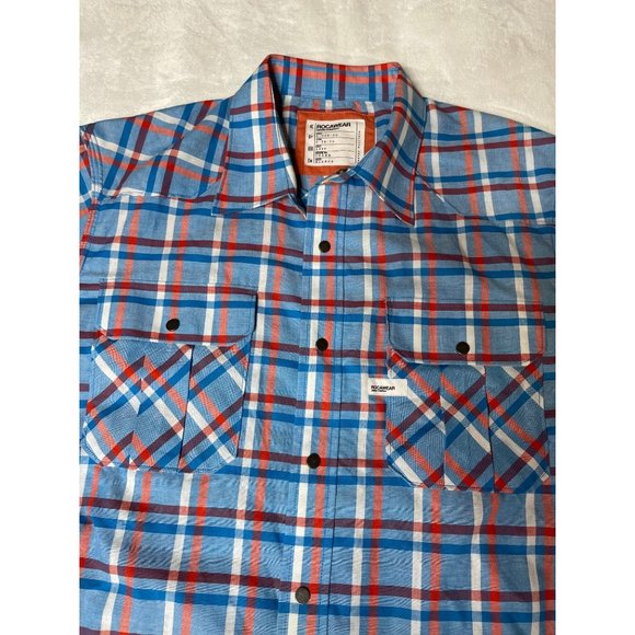 Rocawear Denim Company Short Sleeve Shirt Plaid - Picture 4 of 8